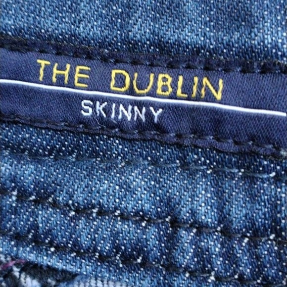 Vigoss THE DUBLIN SKINNY Jeans Size 9/10 Dark Blue OMBRE Fade - Picture 5 of 12